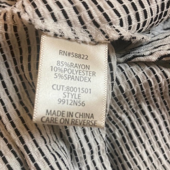 Max Studio Textured Knit Asymmetetrical Striped Dress - Size XL - Picture 6 of 7